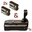 Batteriegriff & 2 Akkus f�r Canon EOS 50D 40D 30D 20D - wie BG-E2N, BP511A