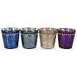 Mercury Glass Antique Style Votive Candle Holder