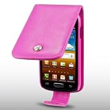 FLIP LEDER HANDYTASCHE ETUI CASE H�LLE F�R SAMSUNG GALAXY W I8150 IN ROSA (PINK)von "CELLAPOD"