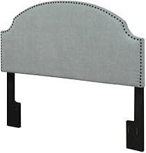 Dorel Asia Nailhead Linen Headboard, Turquoise