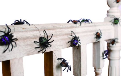 Halloween Multicolored Spider Garland 5 ft Halloween Multicolored Spider Garland 5 ft