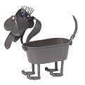 Mini Weiner Dog Metal Planter