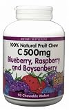 Natural Fruit Chews (Vitamin C 500 mg) Blueberry By Natural Factors - 90 Wafers
