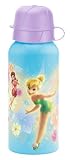 Zak Designs Disney Fairies Aluminum Bottle with Zak Black Dome Lid, 13 Ounce