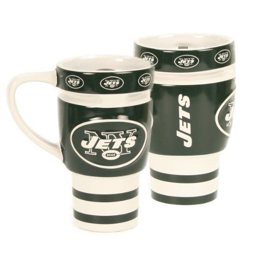 NFL New York Jets 16-Ounce Sculpted Travel Mug