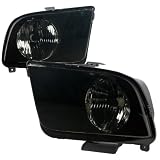 05-09 FORD MUSTANG SMOKE EURO HEAD LIGHTS LAMPS PAIR by Spec-D Tuning