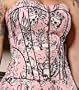 Folter Clothing TOUGH COOKIE CORSET TOP in Pink Tattoo Flash Print