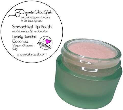 Smoochies! Lip Polish ~ Vegan Organic Moisturizing Lip Exfoliator ~ Lovely Buncha Coconuts (Rich Creamy Coconut Flavor) 24g