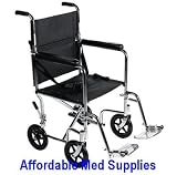 LIGHTWEIGHT TRANSPORT WHEELCHAIR EXTRA WIDE SEAT