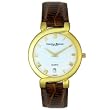Christian Bernard Women's Twinlight Brown Leather 18k goldplated Watch, Model - IS5302BM