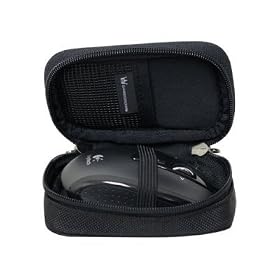 Logitech VX Nano Cordless Laser Mouse CaseCrown Double Memory Foam Classic Case (Mouse not included) - Black