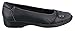 Clarks Women's Pegg Abbie Flat, Black Leather, 7 M US