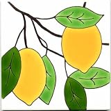 FRUITS-VEGETBLES-TRIVETS-WALL PLAQUES-LEMONS TILE by Besheer Art Tile, Bedford, New Hampshire, U.S.A.