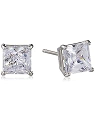14k Gold 5mm Princess Cubic Zirconia Studs (1.50 cttw)
