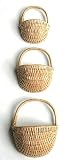 3 Tiered Hand Woven Wall Hanging Basket Set