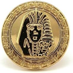 Crystalbella Fashion Celebrity Style King Tut Pharaoh Piece Stretch Base Ring