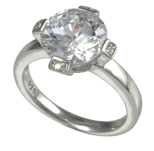 Merii Damen-Ring 925 Sterlingsilber rhodiniert Zirkonia wei&szlig; Gr. 56 (17.8) M0344R/90/03/56 Preisvergleich