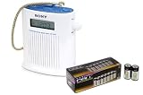 Sony ICF-S79V Shortwave World Band Shower Radio (Requires 3 C Batteries) PLUS 24 Pack of C Cell Batteries