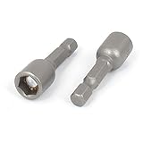 uxcell　六角ナットドライバー　金属　シルバーグレー　5個入り　スクリュードライバー