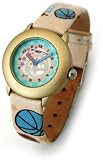Teddy Smith - 3020822 - Montre Enfant - Thème Basket - Quartz Analogique - Bracelet Cuir Beige Motifs Ballons de Basket