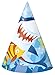 Unique One Size Fin Friends Party Cone Hats 8 Pcs, Multi
