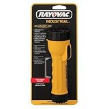 Rayovac 2D Industrial Yellow Flashlight with Krypton Bulb and Magnet