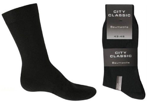 Mueller-Socken 10 Paar Herrensocken Schwarz 100 Baumwolle