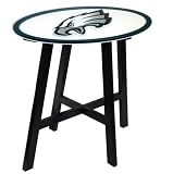 Philadelphia Eagles Wooden Pub Table With Glass Top