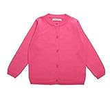 WIN　キッズ 子供服 女の子 女児 ガールズ 長袖 ニット セーター かわいい おしゃれ着 お出かけ ニット コート ジャケット カーディガン 長袖 女の子 子供服 (110cm, バラ色)