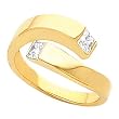 14K Yellow Gold Diamond Bypass Ring - 0.50 Ct.