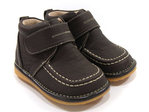 Boy Squeaky/Dress Shoes, Brown, Low Boot, Removable Squeaker (Toddler/kid/children)