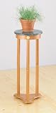 Review visiondecor Furniture  / Traditional Style Green Marble Top Plant Stand in a Oak Finish