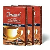 Urnex Cleancaf Coffee Maker and Espresso Machine Cleaner and Descaler 3 Pack
