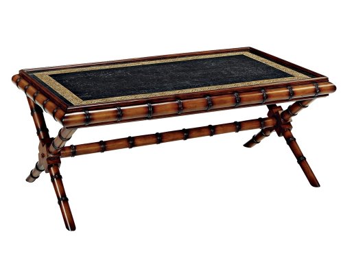 Rectangular Bamboo-look Accents Coffee Table