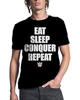 WWE Brock Lesnar Eat Sleep Conquer Repeat Mens Black T-shirt