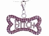  Bitch  Crystal Dog Cat Pet Charm