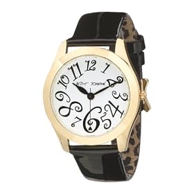 Betsey Johnson Women's BJ2095 Pop Pop 70's Brights Collection Patent Leather Watch