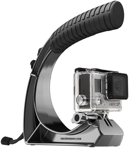 The Original Handle Pro w/ Grip Upgrade: Handheld Stabilizer Mount for GoPro HERO cameras (Anodized Silver)