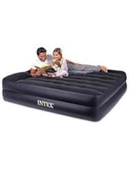 Sports: Intex Pillow Rest Raised Airbed with Built-in Pillow and Electric Pump, Queen, Bed Height 16 1/2" - Intex Recreation Corp