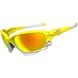 Oakley Jawbone Men's Asian Fit Sport Designer Sunglasses - Lemon Peel/Fire Iridium Vented, Clear Vented