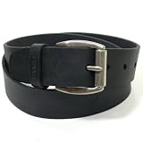 Fossil Herrengürtel WASHOUT Schwarz Leder Gürtel 80 cm Jeansgürtel