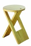 from Premier Housewares Premier Housewares Folding Stool 46 x 30 x 30 cm, Rubberwood