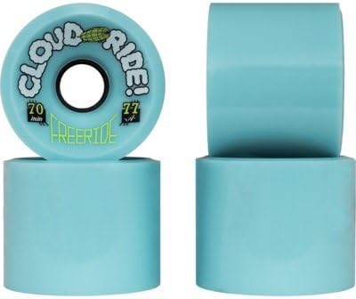 Cloud Ride Freeride 70mm Longboard Wheels (Sky Blue 77a)
