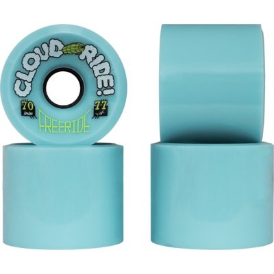 Cloud Ride Freeride 70mm Longboard Wheels (Sky Blue 77a)