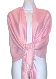 70" x 28" Silk Paisley Self-design Pashmina Shawl / Wrap / Stole - 50+ Beautiful Designs