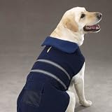 Dog Coat - Blue Fleece Reflective Safety Jacket for Dogs - Small
