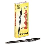 Ballpoint Pen, Refillable, Fine Point, Black Ink/Barrel, Sold as 1 dozen