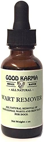 All Natural Wart Remover for Dogs (1 oz) - Good Karma Naturals 100% Natural Painless Dog Warts Removal Treatment 30ml