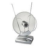 APM - Antenne Hertzienne Deflecteur Rond 225 Mm Compatible Tnt 36 Db - Ant - Coloris Silver