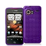 Purple TPU Candy Rubber Flexi Skin Case Cover for HTC Droid Incredible Phon ....